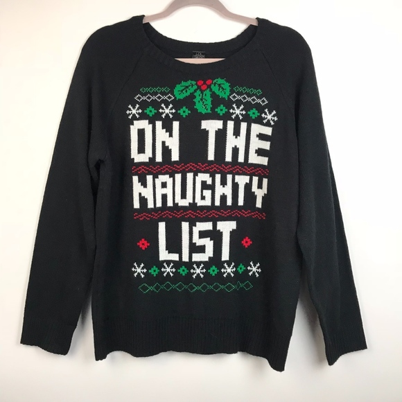 L.O.L. Vintage Sweaters - LOL Vintage On The Naughty List Chirstmas Sweater